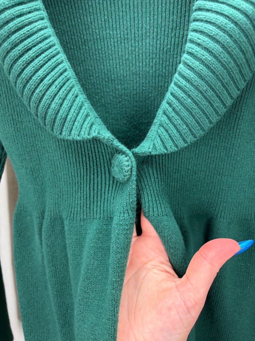 Alfani Women's Emerald Green Shawl Collar Cardigan | Medium - Picture 2 of 7